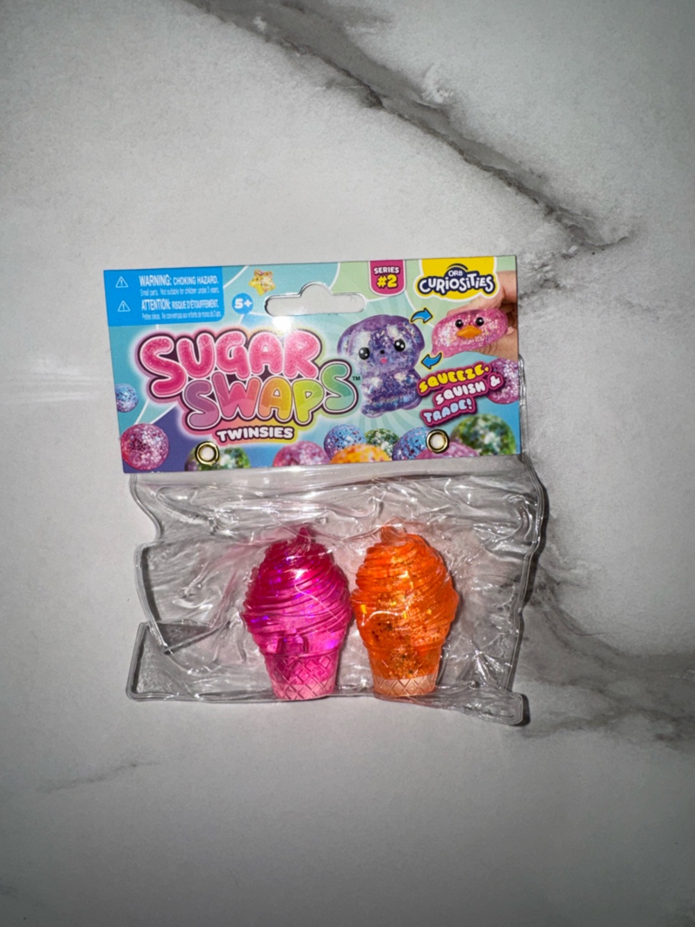 Sugar Swaps Twinsses Squeezable ice creams Toys - Orange & Hot Pink
